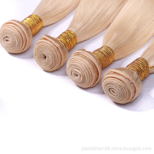 Straight Wholesale 613 Blond Weave Raw Mink Brazilian Bundles Cuticle Aligned Virgin Human Hair Extension